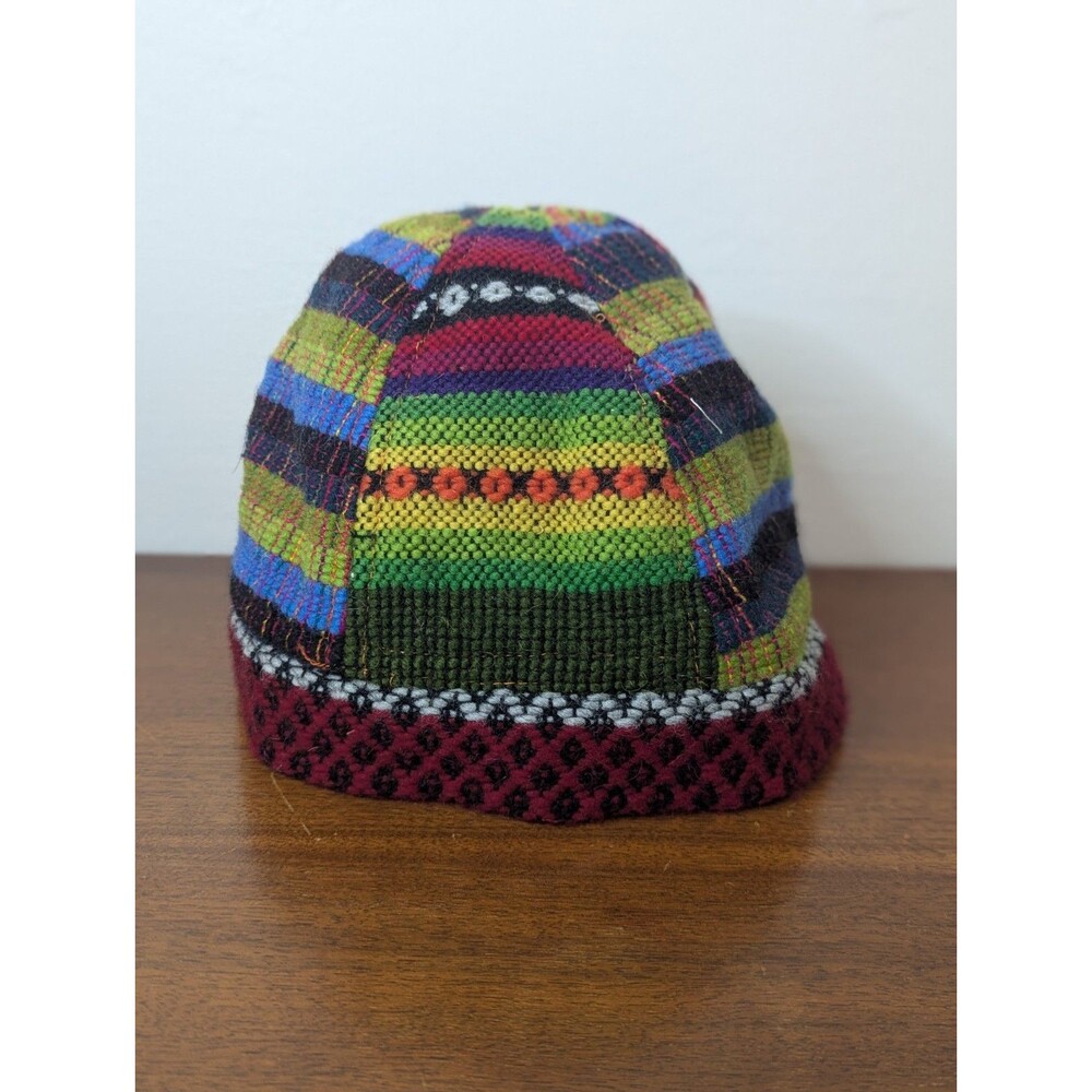 Woolen Knit Woven Beanie Multicolor Hippie Skater Hat - Picture 4 of 9